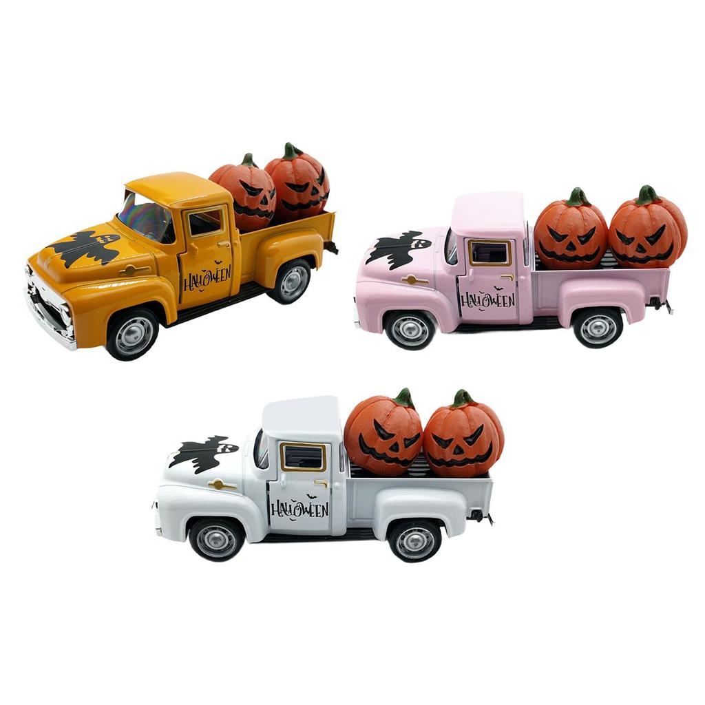 Halloween Alloy Truck Model Creative Halloween Table Decoration Table Centerpieces for Mantel Party Favor Farm Party Kitchen