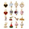 Beach Vacation Diy Oil Dripping Ceramic Fish Pendant Stainless Steel Gold Plated Cute Accessories