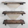 Industrial Pipe Shelf Bracket Rustic Retro Office Display Wall mounted
