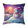 Weihnachts niedlicher Schneemann Kissenbezug Schlafzimmer Sofa Kissenbezug 100% Polyester Wohnzimmer Kissen Kissenbezug Heimdekoration