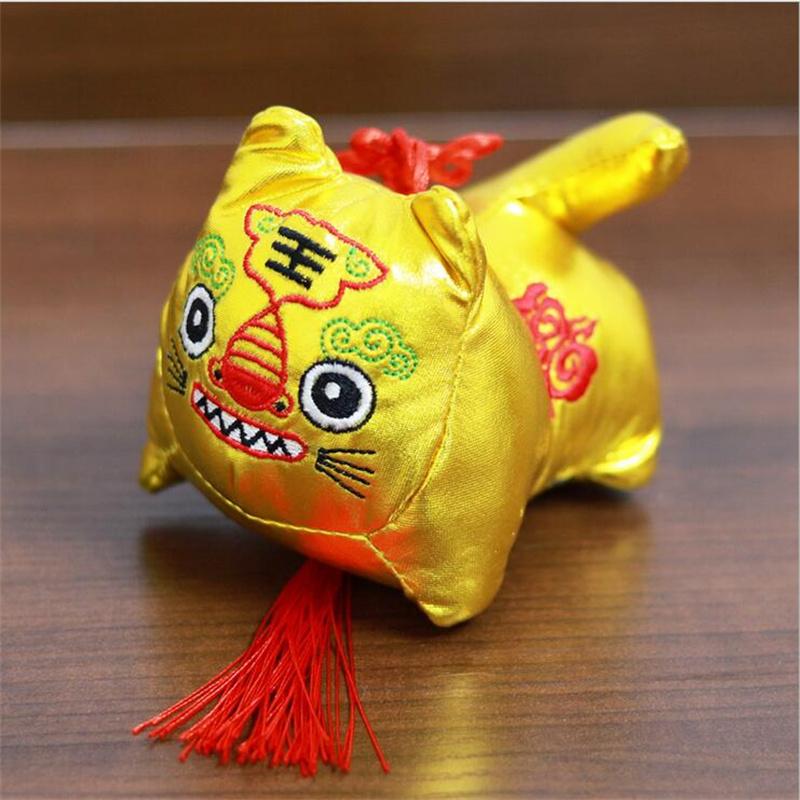 Tiger Figurine Plush Toy Children Toy Doll Animal Tiger Tang Costume Chinese Style Tiger Mascot Stuffed Toy