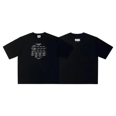 Streetwear Men T-Shirt Black Letter Print