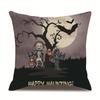 Halloween Linen Pillow Cover Printed Pillow Cover