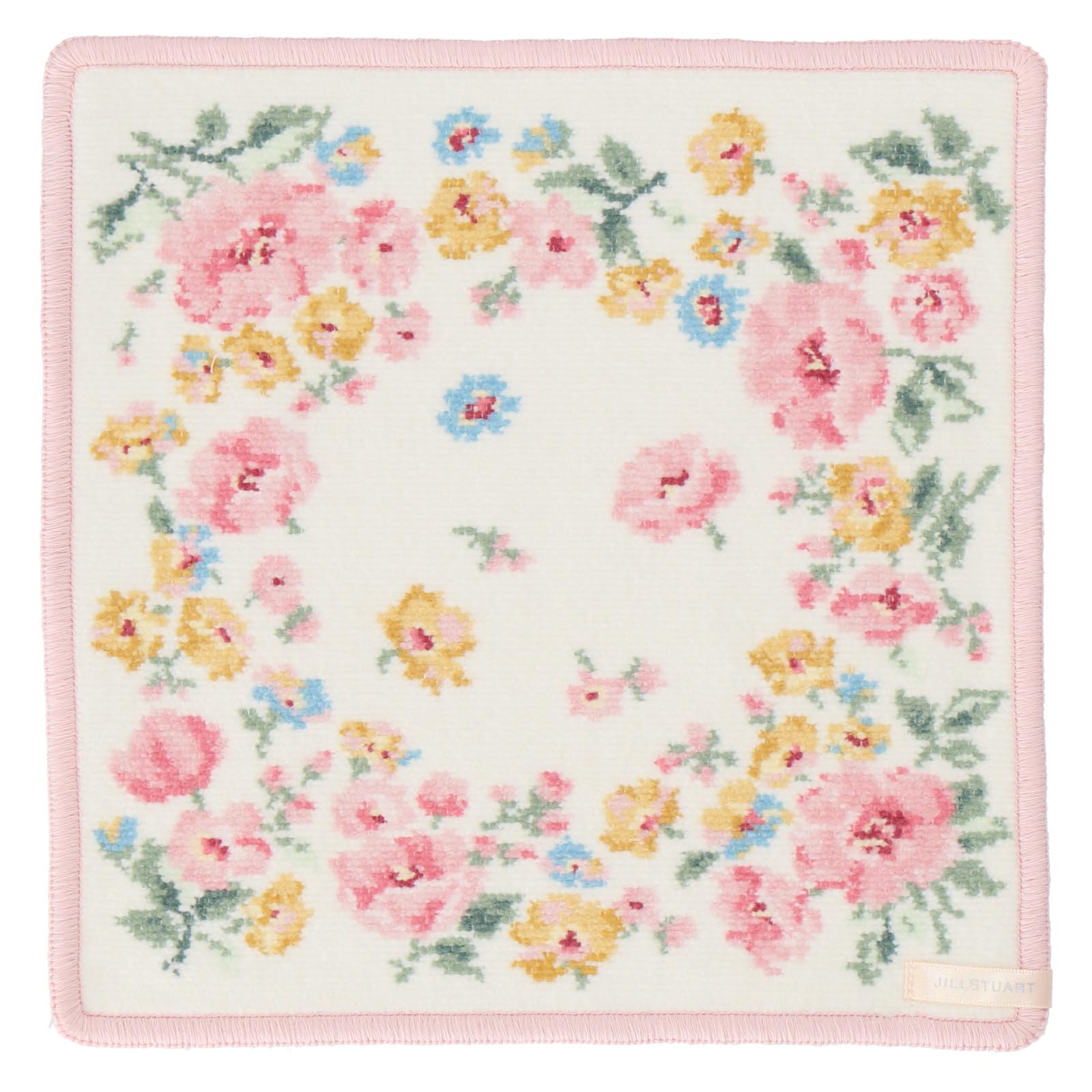 

JILL STUART Women s Chenille Handkerchief 09202010, Floral Print, Cream, 25cm x 25cm, Size 09202010A