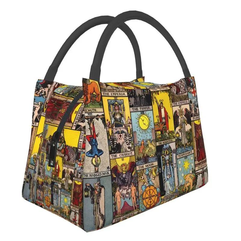 

Изготовленный на заказ Большой Аркан Таро Ланч-бокс для мужчин и женщин, теплый охладитель, изолированный ланч-бокс для пикника, кемпинга, работы, путешествий 28x17x16CM бежевый