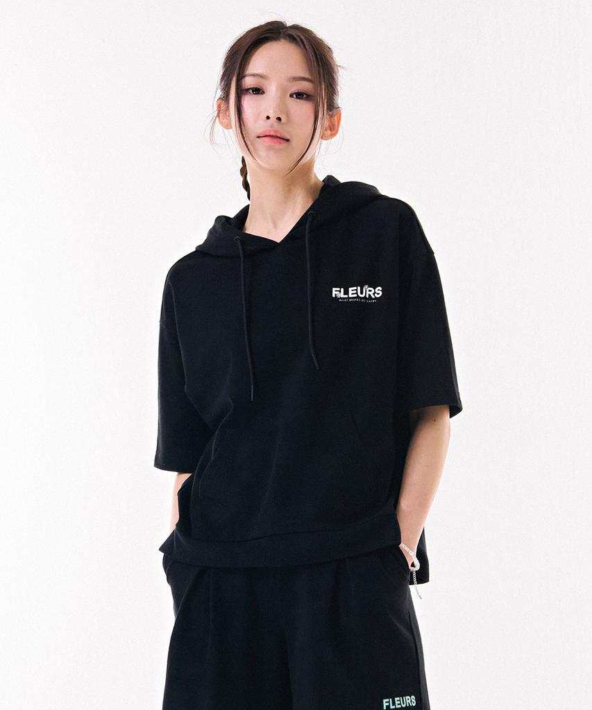 Women'S Cooling Cotton Hooded Short Sleeve T-Shirt-Dbrg5878D03