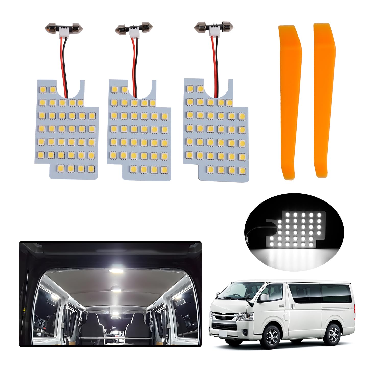 

GIMUYA Светодиодная лампа салона для Toyota Hiace 200 Series DX 8-го поколения, эксклюзивная для Regius Ace HIACE, светодиодная лампа, специально разработанный свет для салона, высокая яркость