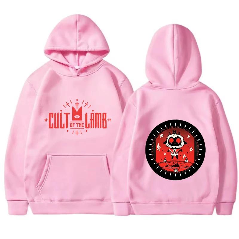 2024 Cult Of The Lamb Weich bedruckte Hoodies Funko Pop Kawaii Sweatshirts Übergroße Persönlichkeit Herren/Damen Pullover Streetwear
