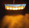 Marker Lamp, Yellow LED, -24V, Truck Side Light, Shoulder Light, 6 Rows Luminous, Plated