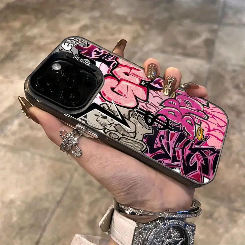 Graffiti Cool Art Pink Phone Case for Xiaomi Redmi Note 7 8 9 9S 10 11 12 13 14 Pro Plus 4G 5G Anti Fall Matte Back Cover
