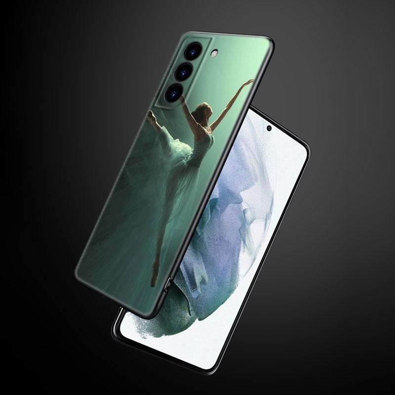 Ballet Dancer Phone Case For Samsung Galaxy S22 Pro S21 S20 Ultra FE S10 Lite 5G S10E S9 S8 Plus Soft TPU Black Cover