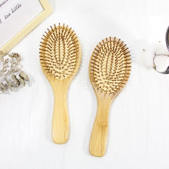 Comfortable Grip Hair Comb No Odor Bamboo Narrow-Tooth Scalp Comb for Bathroom