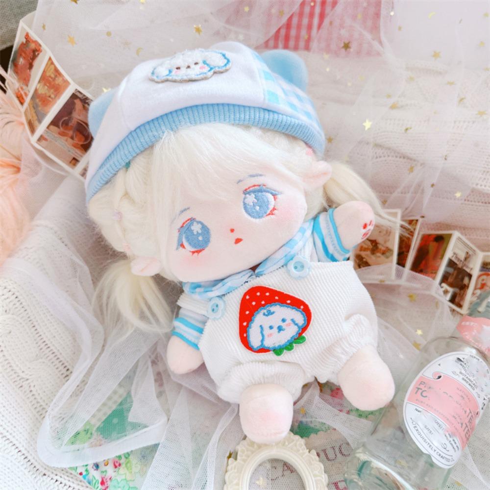 Strap Pants Cotton Doll Clothes Set Bear Hat Plush Dolls Clothes Cotton Doll Suit  Children's Gift