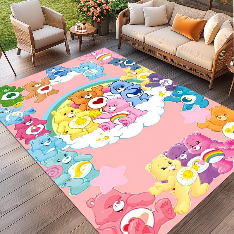 Care Bears Print Rug, Washable Floor Carpet, For Entryway Dorm Laundry Room Office Study, Home Decor Birthday Christmas Gift