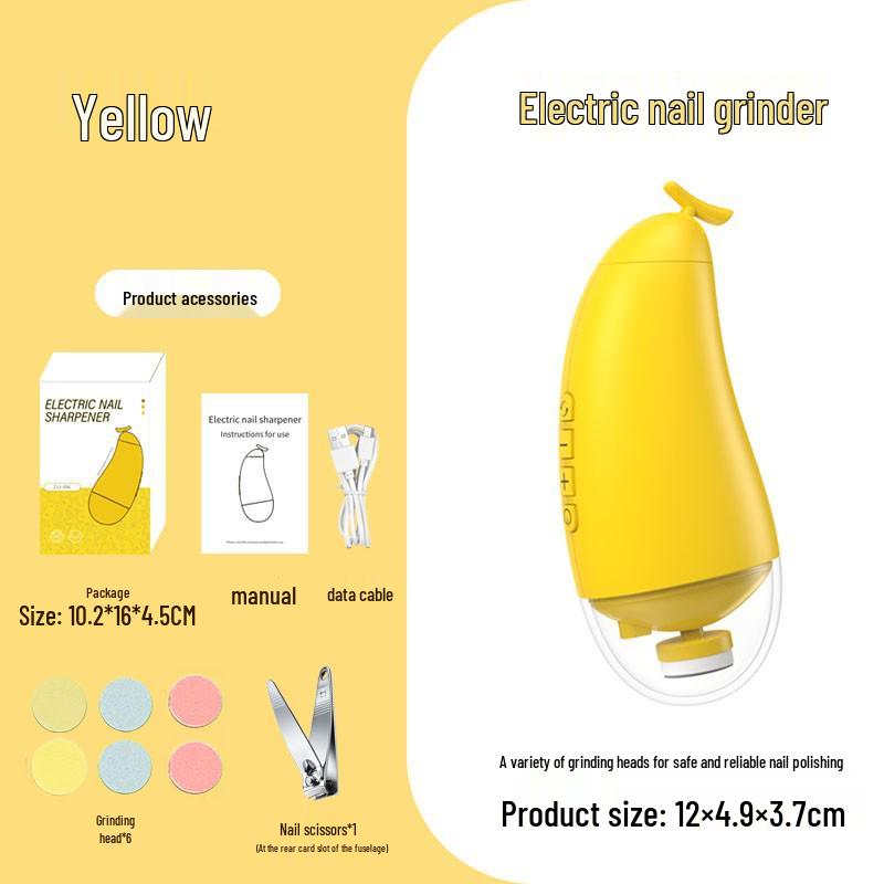 Automatic Electric Nail Trimmer and Clipper for Elderly, Children, Toddlers, Infants - Anti-Pinch Design