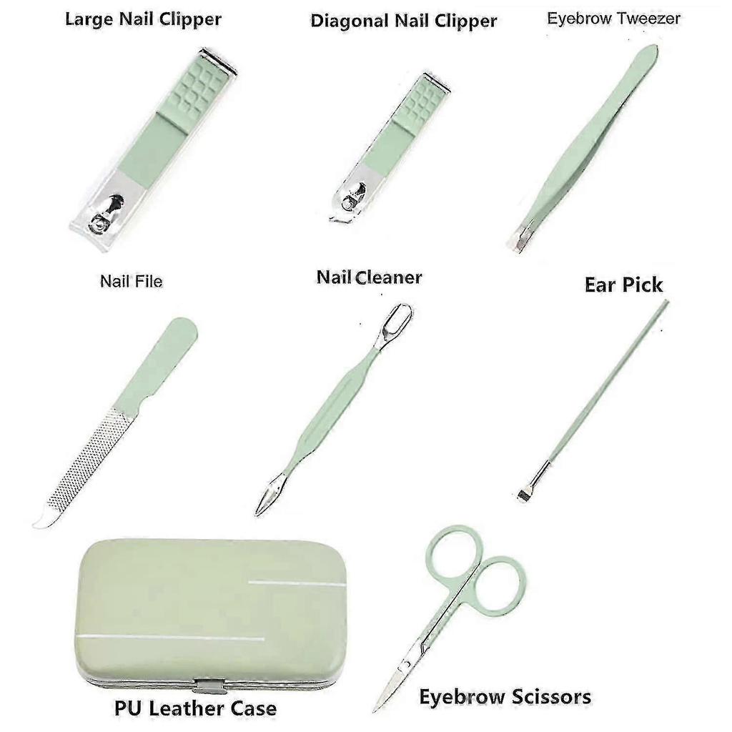 2025 Manicure Set Men Women Nail Clipper Set 8in1 Stainless Steel Toe Finger Nail Clipper Personal Care Tools