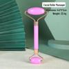 Heart-Shaped Rose Quartz Dual Roller & Massage Board Set - Non-Jade White Facial Tool