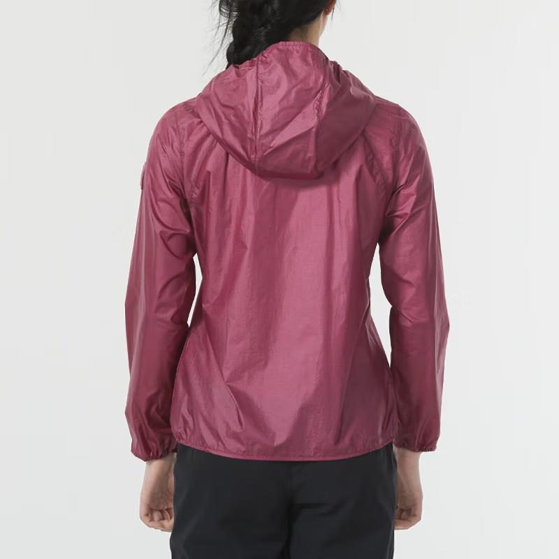 Under Armour Solid Color Outdoor Running Training Hooded Jacket Women Outerwear Red 1350955-678