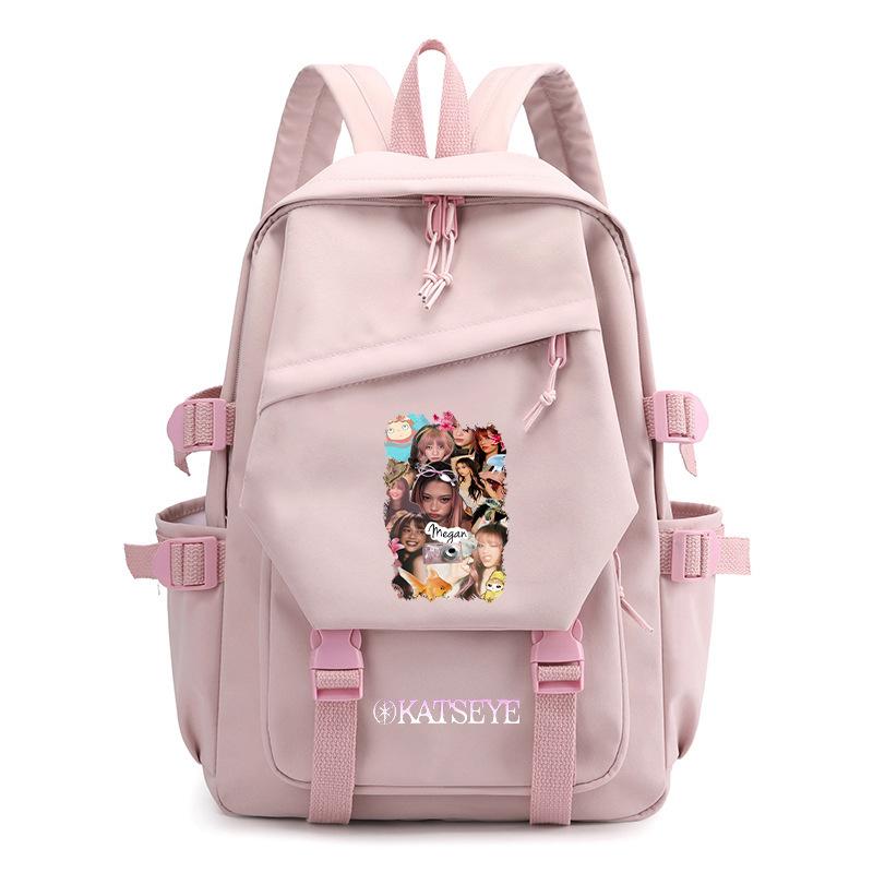 KATSEYE Backpack for School Kids Students Canvas Lightweight Outdoor Travel Daypack Anti-water Large Capacity 601123-9