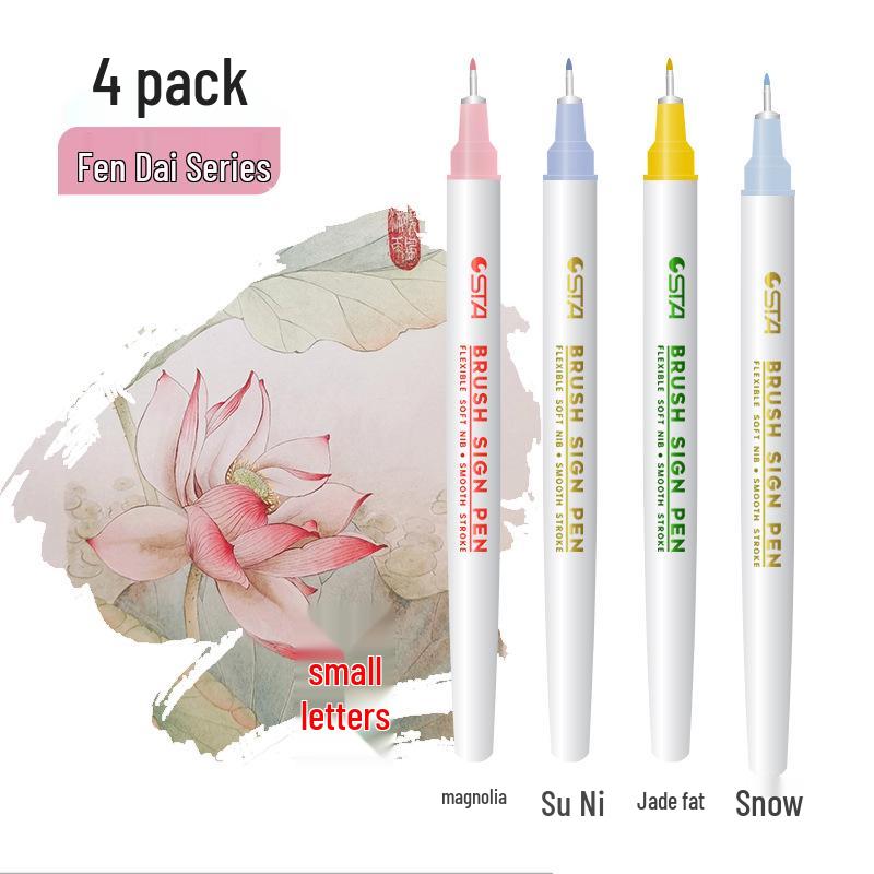 Sita Sta Handcrafted Chinese Brush Pen for Calligraphy & Painting – Soft Tip Liner & Bristle Brush