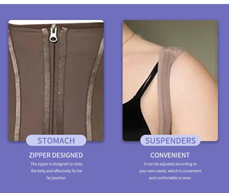 Double-Layer Reinforced Waist Cincher Bodysuit - High-Waisted, Tummy Control & Hip-Lifting Shapewear for Women