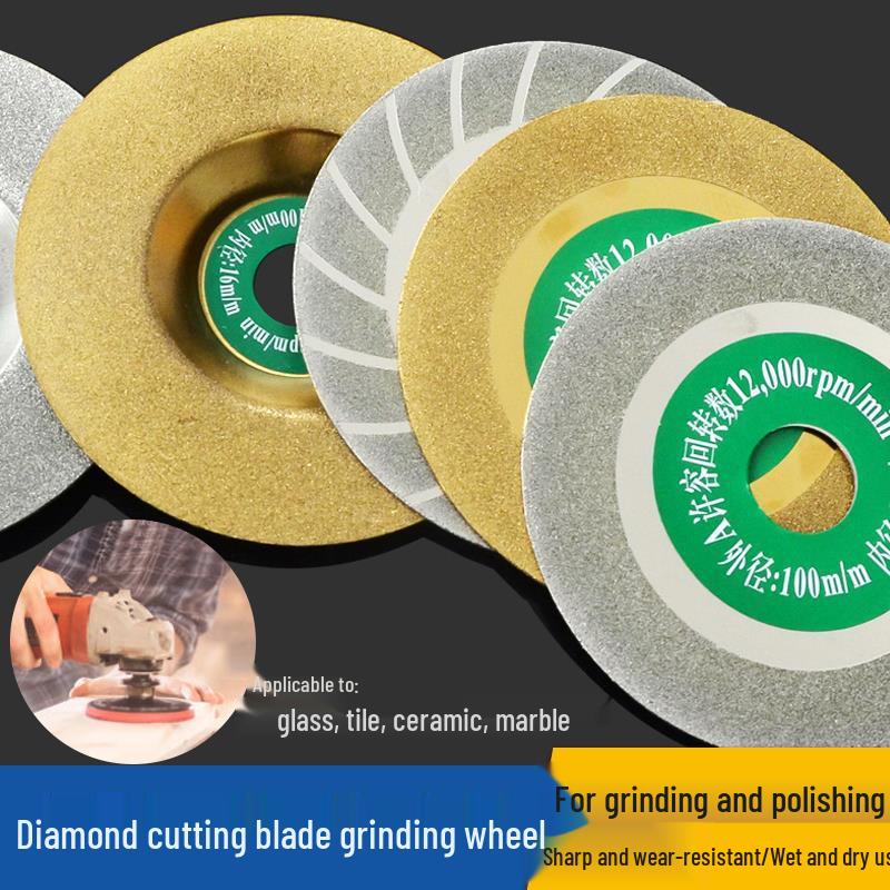 Diamond Angle Grinder Disc for Trimming, Chamfering, Cutting, and Polishing Tiles