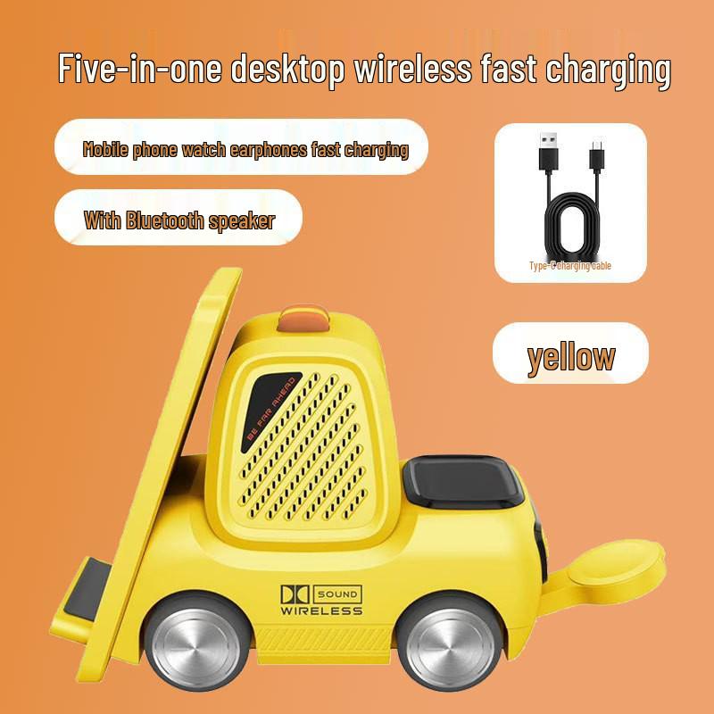 15W Wireless Desktop Charger for Apple & Huawei - Small Forklift Design