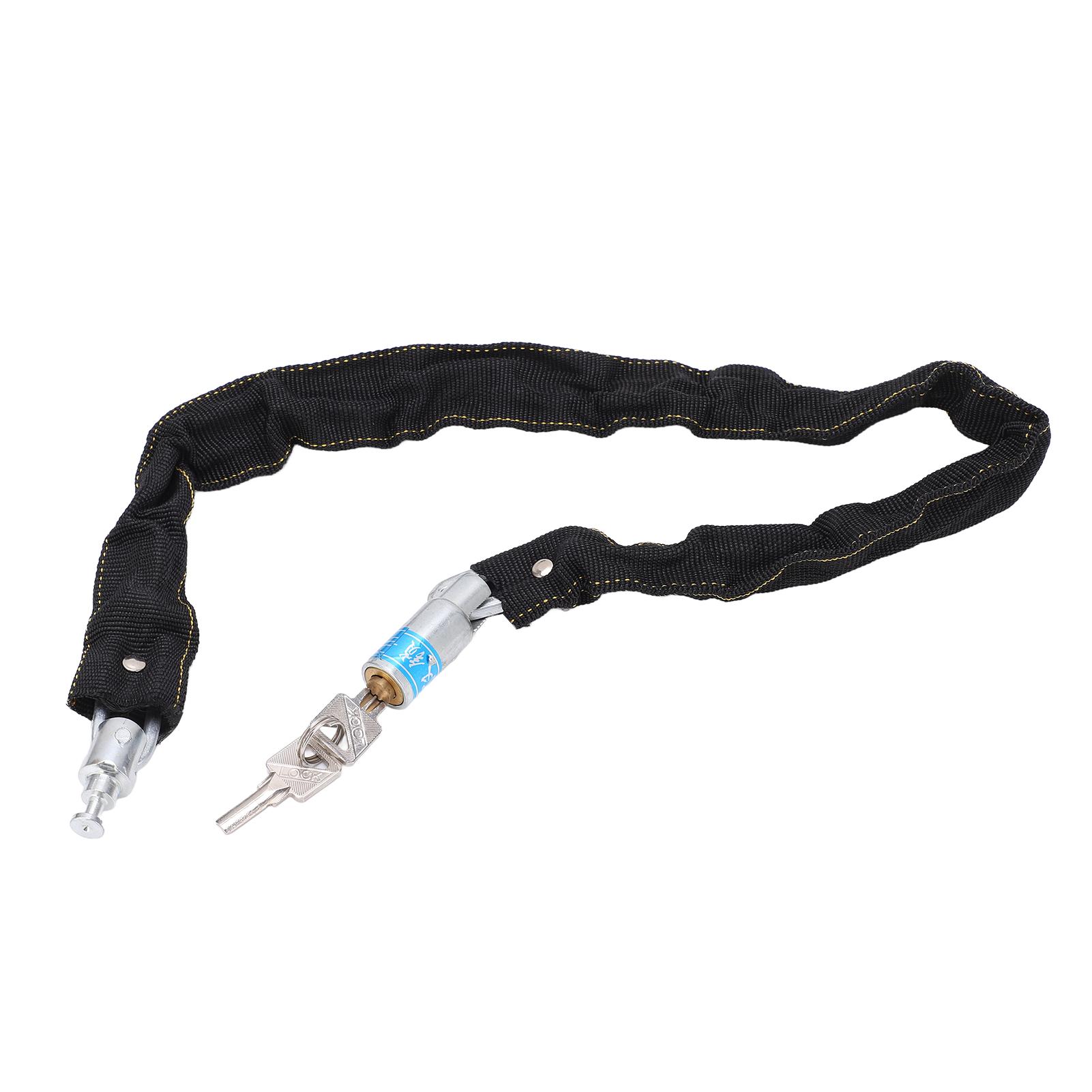 

Велосипедный цепной замок, противоугонный защитный велосипедный замок с 2 ключами для велосипедов, мотоциклов, дверей