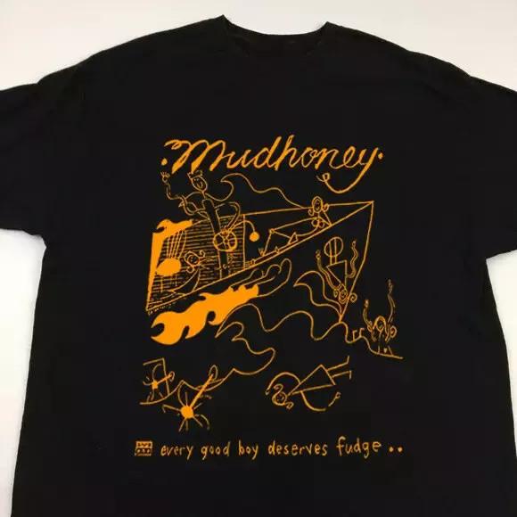 Rare Mudhoney Band Black T-Shirt Tee Cotton Men All Size Unisex T-Shirt XXL