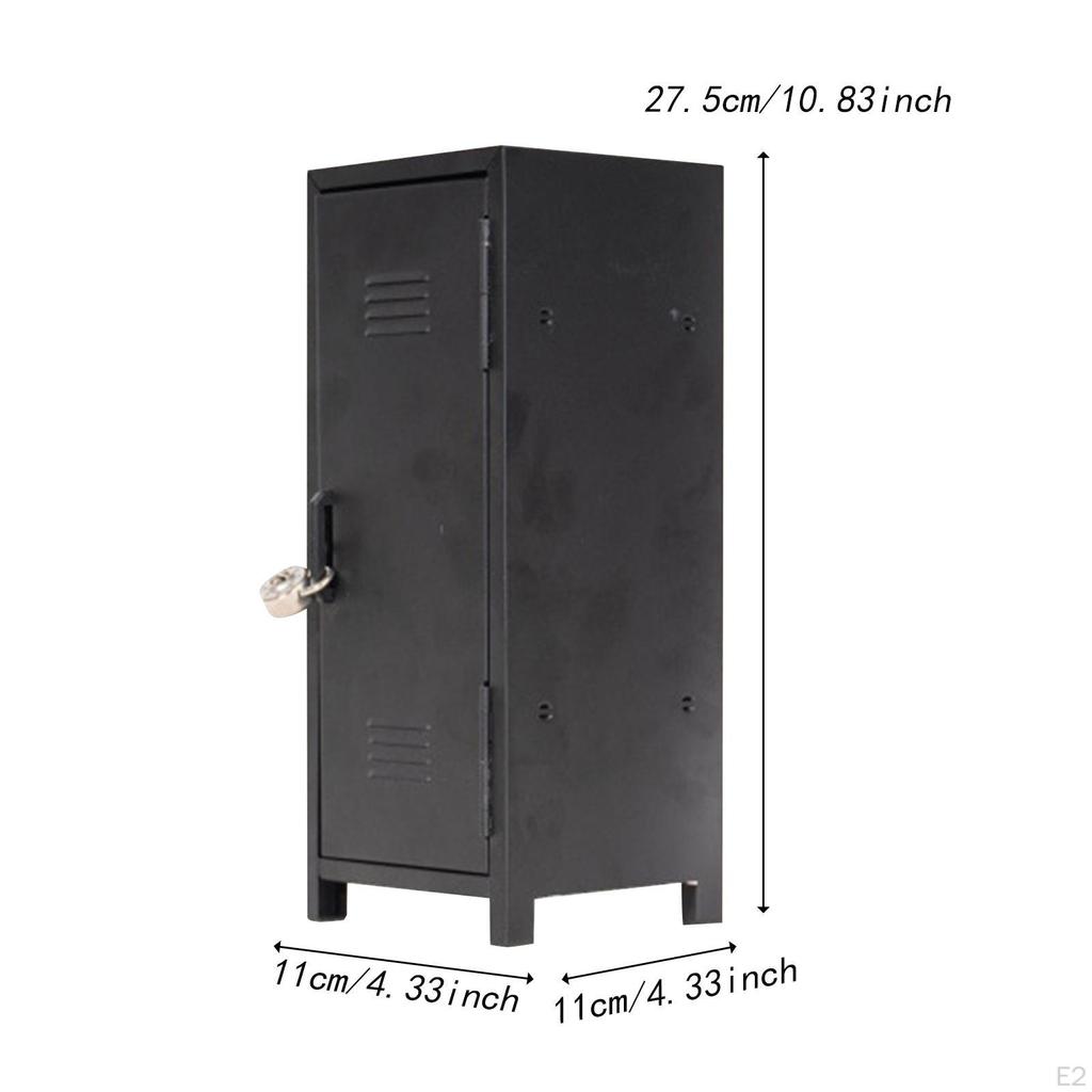 Box with Lock for Girls, Decorative Desktop Cabinet, Storage Organizer Jewelry, Toys,