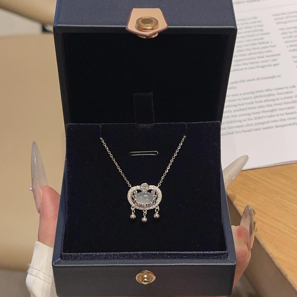 S925 Sterling Silver Peace Lock Necklace - Women's Luxury Clavicle Chain, Perfect Bestie Holiday Gift