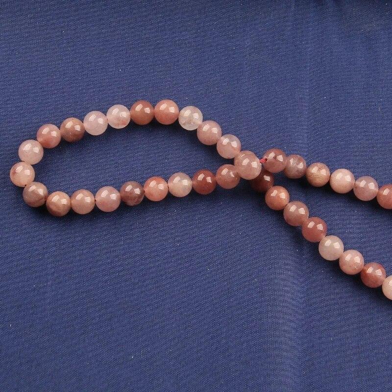 Natursteinperlen, hellrosa, runde Kristallperlen für die DIY-Schmuckherstellung