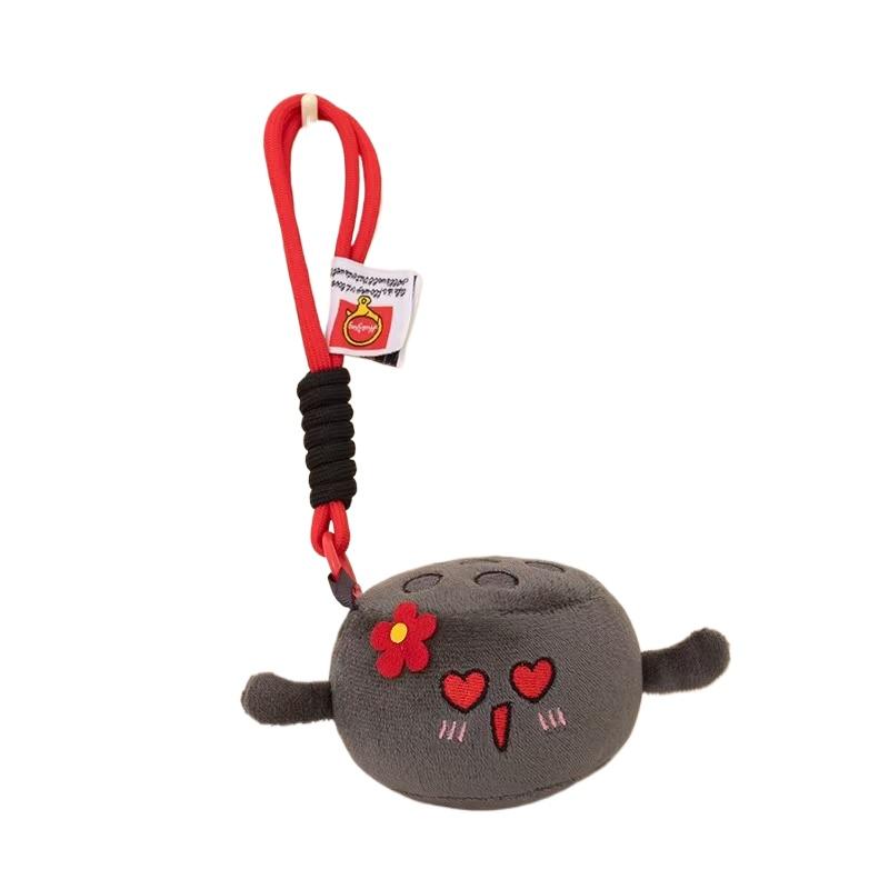 

Newest Black Briquette Backpack Pendant Keychain Kawaii Plush Toy Figure Doll Cartoon Anime Cute Gift Doll Suitable for Friends 8cm