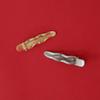 [2SET] metal wave hair pin - silver