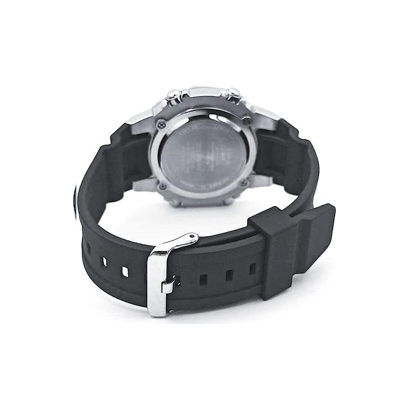 

CASIO YOUTH series - disc dual display 10 years of power classic pointer dual display dial sports waterproof Quartz resin strap men s watch AMW-870-1A чёрный