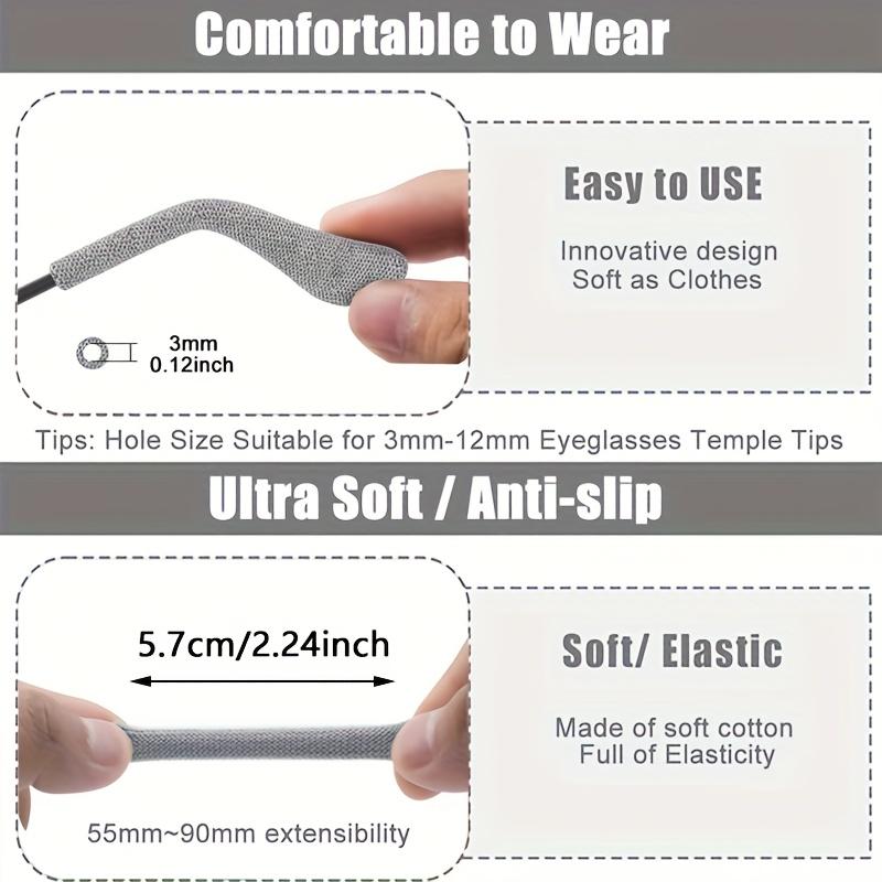 Vylepšené zimní měkké náušníky na brýle, protiskluzové pletené klipy na brýle, pohodlná pouzdra na brýle, náušníky na brýle