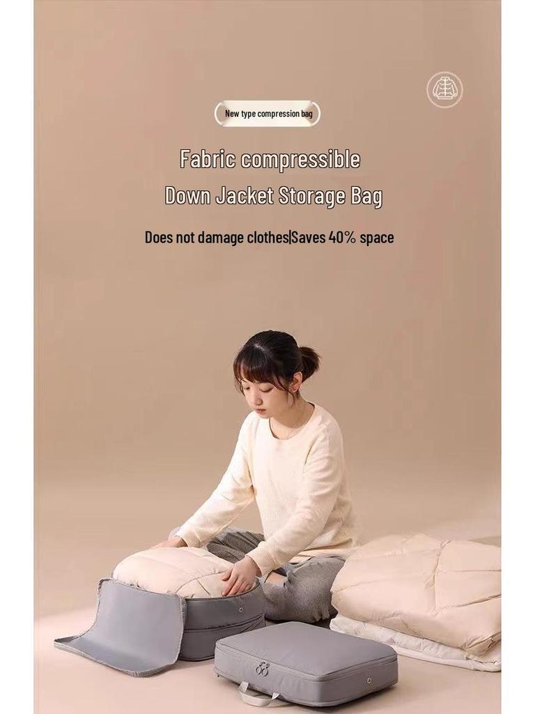 Influencer Style Daunenjacke Kompressionsbeutel - Reisekleiderorganizer, Große Kapazität