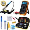 60W Soldering Iron Kit Adjustable Temp Welding Tool Digital Multimeter 5pcs Soldering Iron Tips EU/UK/US Standard