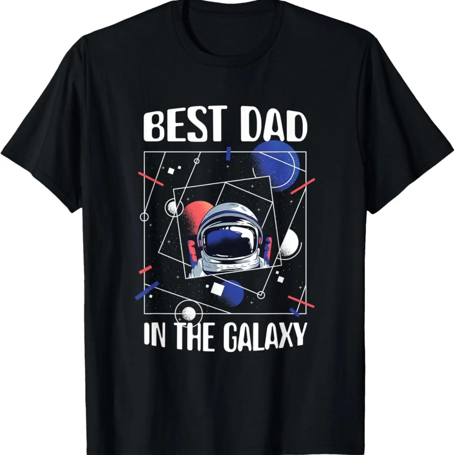 Mens Best Dad in the Galaxy T-Shirt S