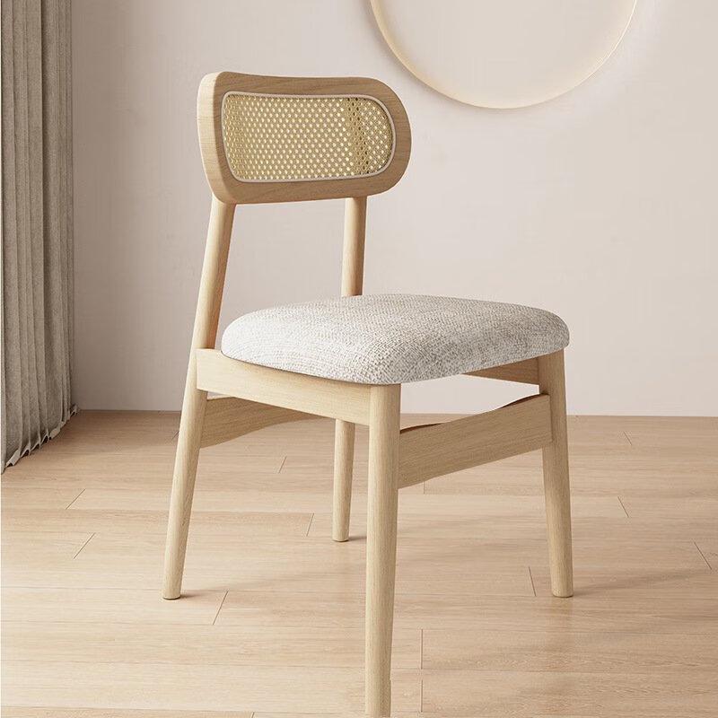 Retro Woven Rattan Dining Chair
