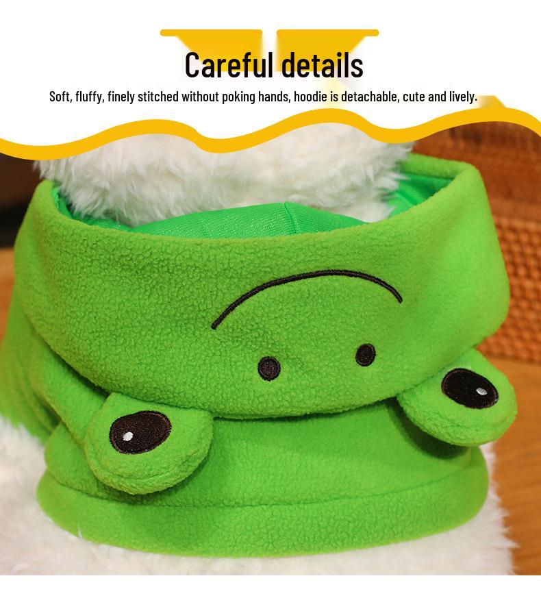 West Highland Puppy Plush Hoodie Doll - Cute Edamame Miko Gift for Girls