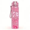 1PC Multiple Pink Bow Pattern Graphic,750ml Color Plastic Sports Water Bottle,Leakproof Flip Straw Lid,Suitable for Sports Office Home Use