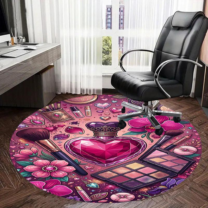 1PC Makeup Beauty Non-Slip Floor Round Carpet, Office, Family, Bedroom, Large Area Rug Indoor Rugs, Durable Polyester-L0409