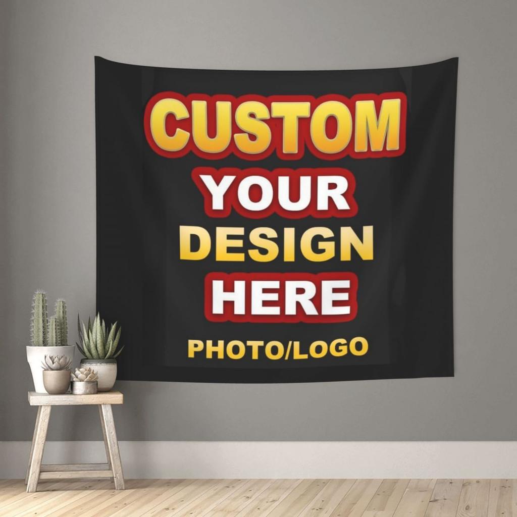 Customizable Wall Tapestry: Personalize Your Space With Your Own Design, Photo, Or Logo – Perfect For Adding A Unique