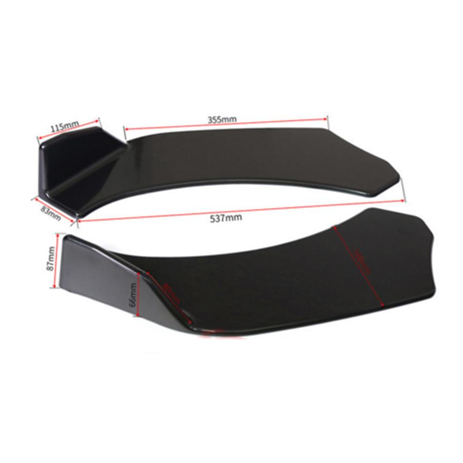 Front Bumper Splitter Lip Body Diffuser Kit Universal Black 2x