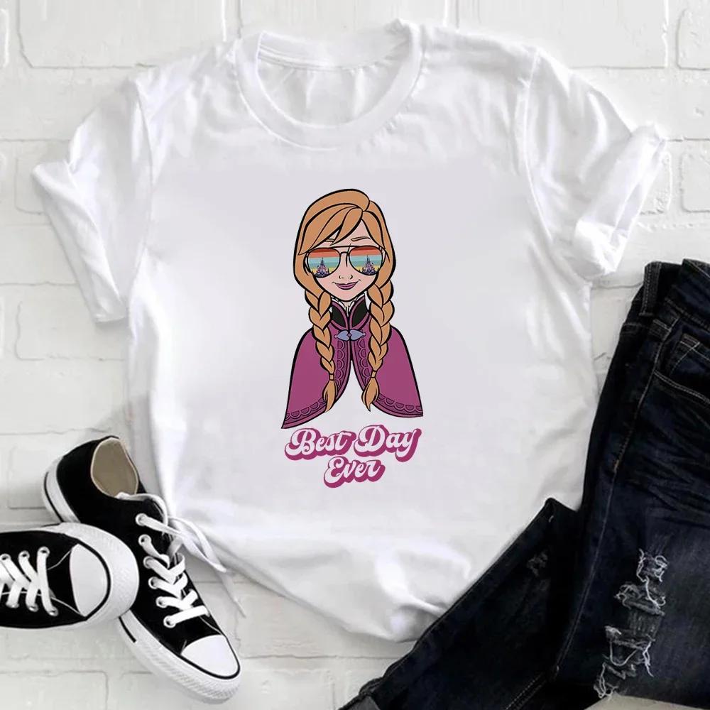 Kawaii T-shirt Cartoon Little Mermaid Print Short Sleeve T Shirt Fashion Streetwear Fashion Unisex Clothing Tops