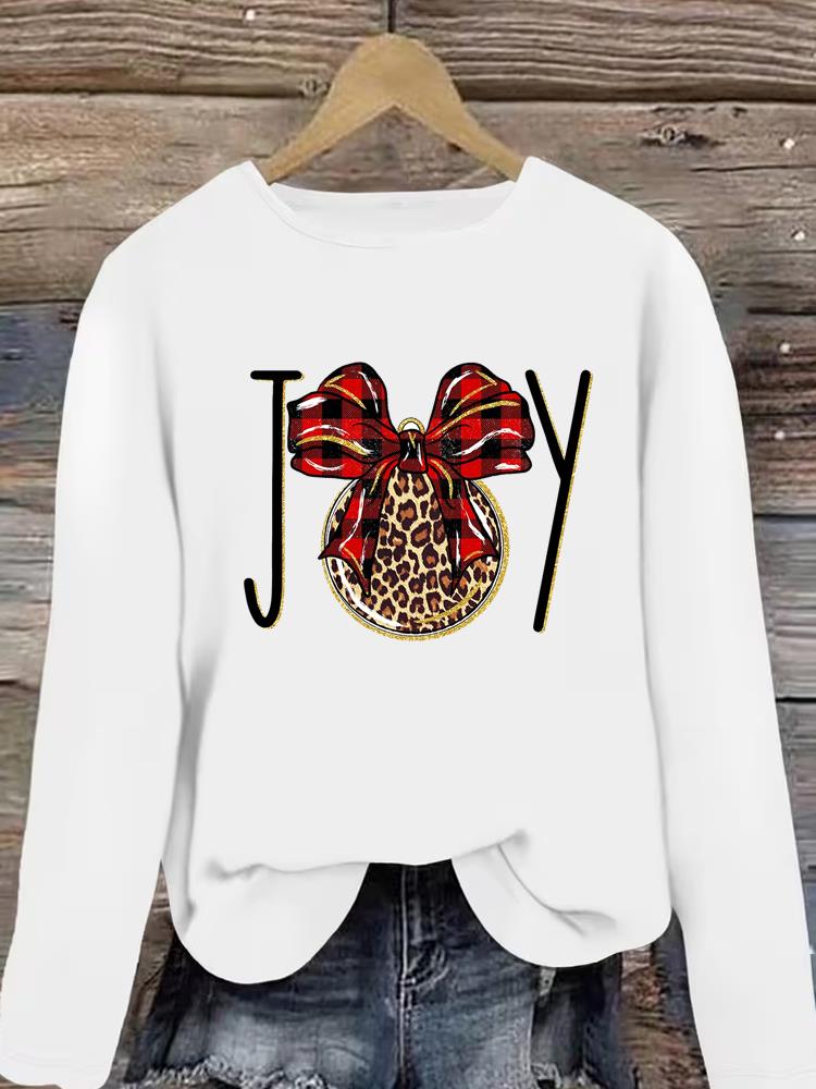 (Asian Size) Clothing T Shirt Graphic Tee Women faith peace Merry Christmas new year Print Casual Fashion Top o-neck Long Sleeve T-shirts