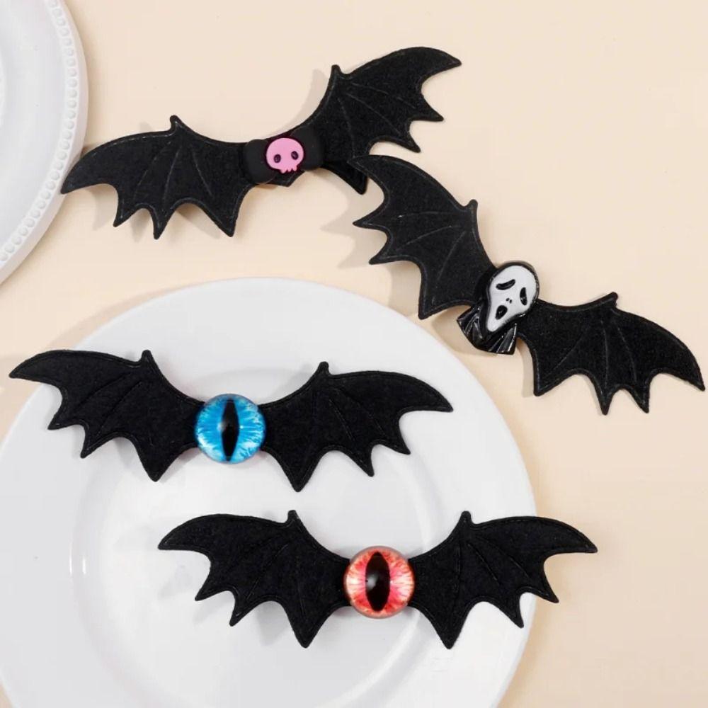 

Ghost Bat Wings Hair Clip Resin Bat Duckbill Clip Gothic Halloween Hairpin Girls