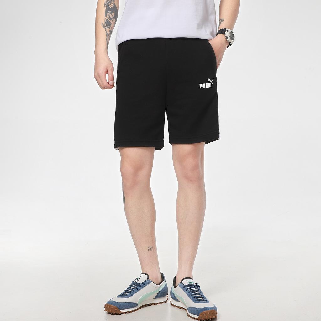Puma Logo Print Running Knit Shorts Men Bottoms Black 533192-01