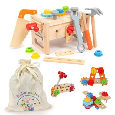 Tischlerbausatz, Montessori-Spielzeug von Educational Assembly, pädagogisches Tischlerspielzeug zum 6. Geburtstag, Holz-Aufbewahrungsbox enthalten [Empfohlen von Profis]